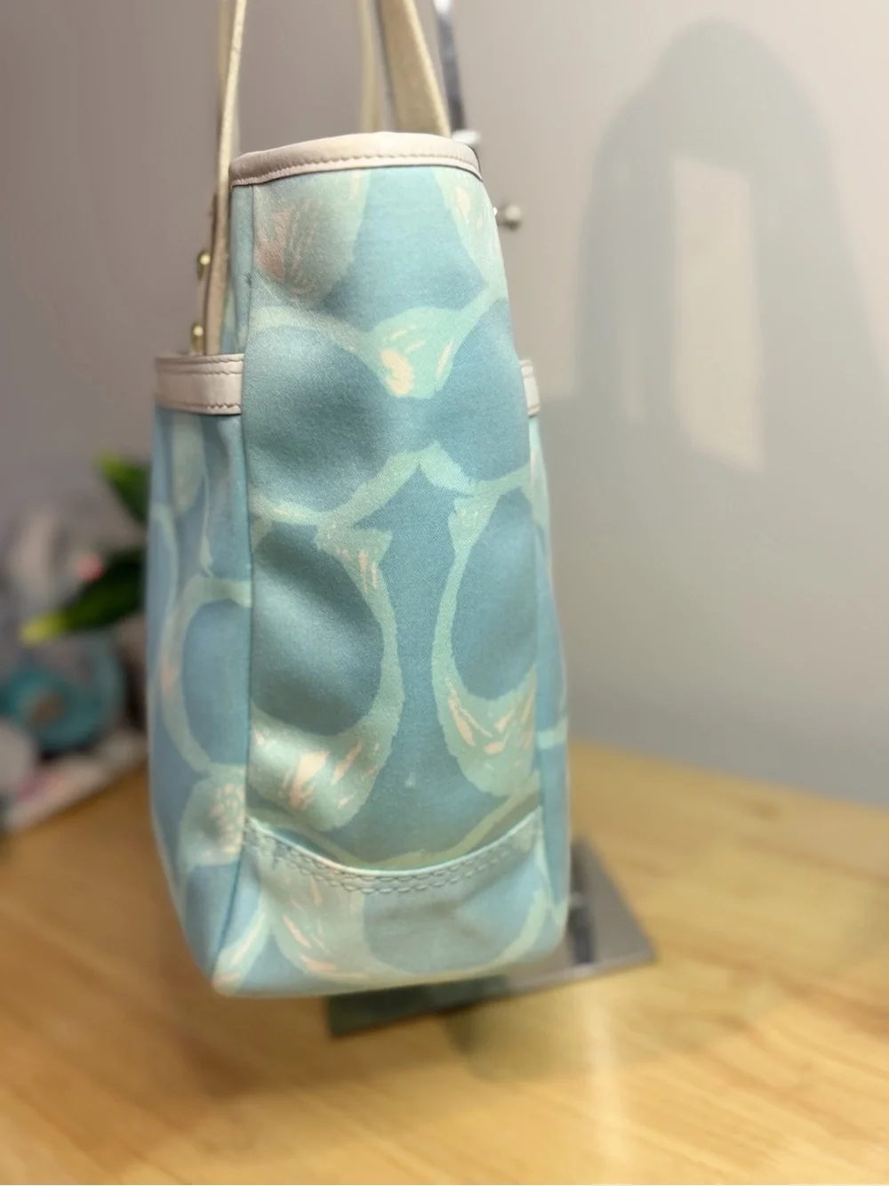 Coach Hampton Scribble Tote Bag in Blue VINTAGE